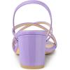 imageAllegra K Womens Strappy Slingback Chunky Heels Slide SandalsPurple
