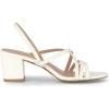 imageAllegra K Womens Strappy Slingback Chunky Heels Slide SandalsWhite