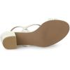 imageAllegra K Womens Strappy Slingback Chunky Heels Slide SandalsWhite
