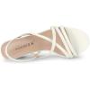 imageAllegra K Womens Strappy Slingback Chunky Heels Slide SandalsWhite