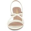 imageAllegra K Womens Strappy Slingback Chunky Heels Slide SandalsWhite