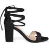imageAllegra K Womens Tie Up Strappy Heels Chunky High Heels SandalBlack