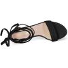 imageAllegra K Womens Tie Up Strappy Heels Chunky High Heels SandalBlack