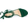 imageAllegra K Womens Tie Up Strappy Heels Chunky High Heels SandalGreen