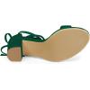 imageAllegra K Womens Tie Up Strappy Heels Chunky High Heels SandalGreen