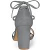 imageAllegra K Womens Tie Up Strappy Heels Chunky High Heels SandalGrey