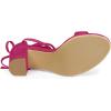 imageAllegra K Womens Tie Up Strappy Heels Chunky High Heels SandalHot Pink