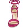 imageAllegra K Womens Tie Up Strappy Heels Chunky High Heels SandalHot Pink