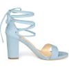 imageAllegra K Womens Tie Up Strappy Heels Chunky High Heels SandalSky Blue