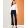 imageAllegra K Womens Velvet Pants Botton Decor High Waist Wide Flare Leg PantsDark Purple