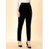 imageAllegra K Womens Velvet Pants High Waist Elegant Trousers with Pockets Work Business Ankle PantsBlack