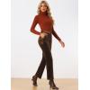 imageAllegra K Womens Velvet Pants High Waist Elegant Trousers with Pockets Work Business Ankle PantsBrown