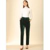 imageAllegra K Womens Velvet Pants High Waist Elegant Trousers with Pockets Work Business Ankle PantsDeep Green