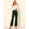 imageAllegra K Womens Velvet Wide Leg Retro Shiny Glitter Overalls Jumpsuits Pants Medium Green