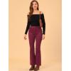 imageAllegra K Womens Vintage Flare Trousers High Waist Long Bell Bottom Corduroy Pants Medium Burgundy