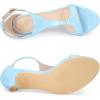 imageAllegra K Womens t Strap Embossed Kitten Heel SandalsSky Blue