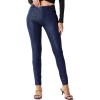 imageAllegra K Faux Leather Pants for Womens High Waist Stretch Slim Fit Motorcycle Legging PantsBlue