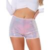 imageAllegra K Sequin Shorts for Women High Waist Party Night Out Concert Outfit Sparkly Mini ShortsLight Pink