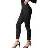 imageAllegra K Womens Faux Suede Leggings High Waisted Stretch Casual Faux Leather Pants for WomenBlack