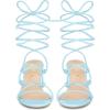 imageAllegra K Womens Lace Up Open Toe Strappy Stiletto Heels SandalsLight Blue