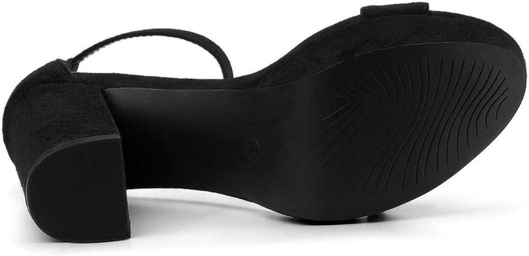 imageAllegra K Womens Ankle Strap Platform Chunky Heels SandalsBlack