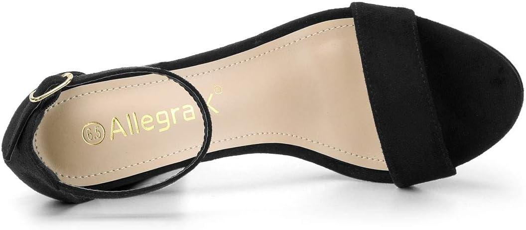 imageAllegra K Womens Ankle Strap Platform Chunky Heels SandalsBlack