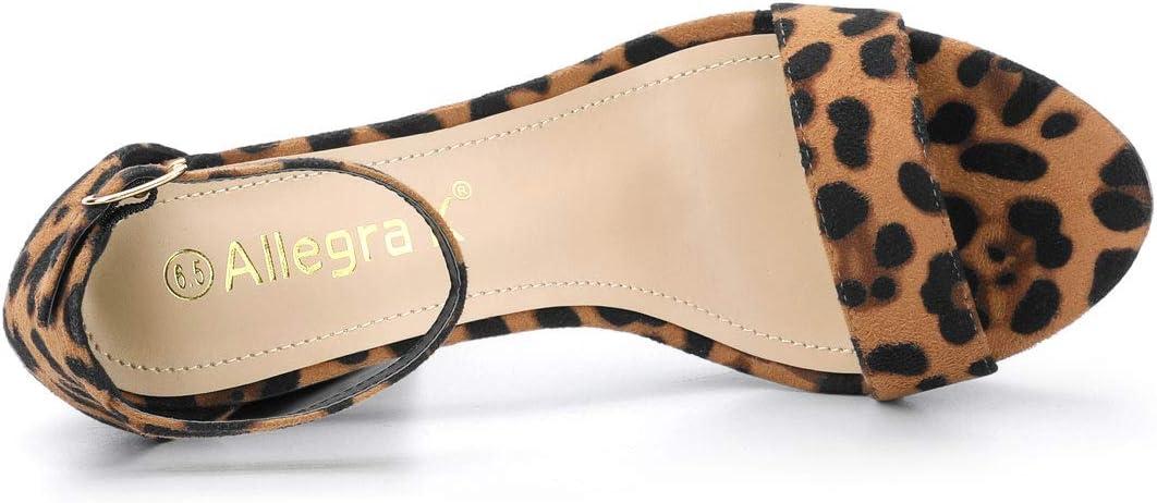 imageAllegra K Womens Ankle Strap Platform Chunky Heels SandalsLeopard