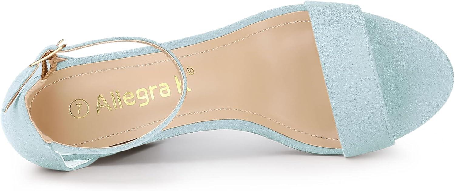 imageAllegra K Womens Ankle Strap Platform Chunky Heels SandalsSky Blue