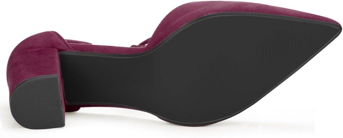 imageAllegra K Womens Ankle Tie Point Toe Dress PumpsBurgundy