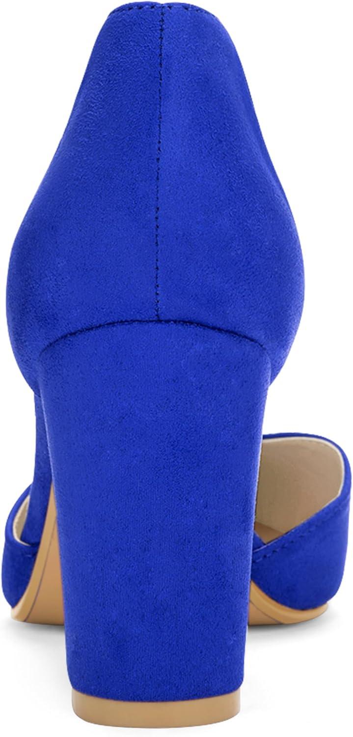 imageAllegra K Womens Ankle Tie Point Toe Dress PumpsDeep Blue