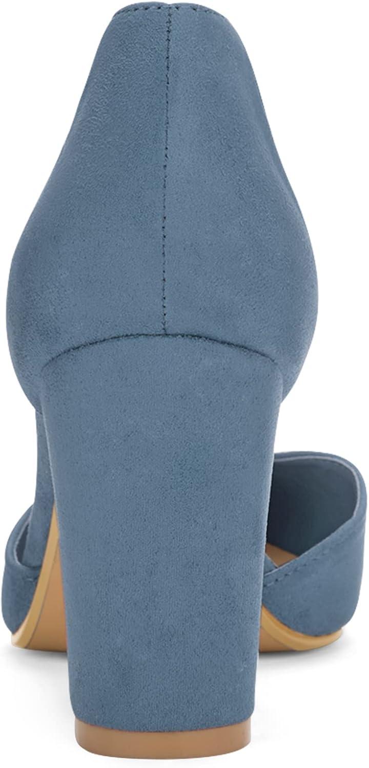 imageAllegra K Womens Ankle Tie Point Toe Dress PumpsHaze Blue