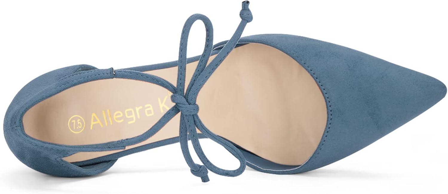 imageAllegra K Womens Ankle Tie Point Toe Dress PumpsHaze Blue