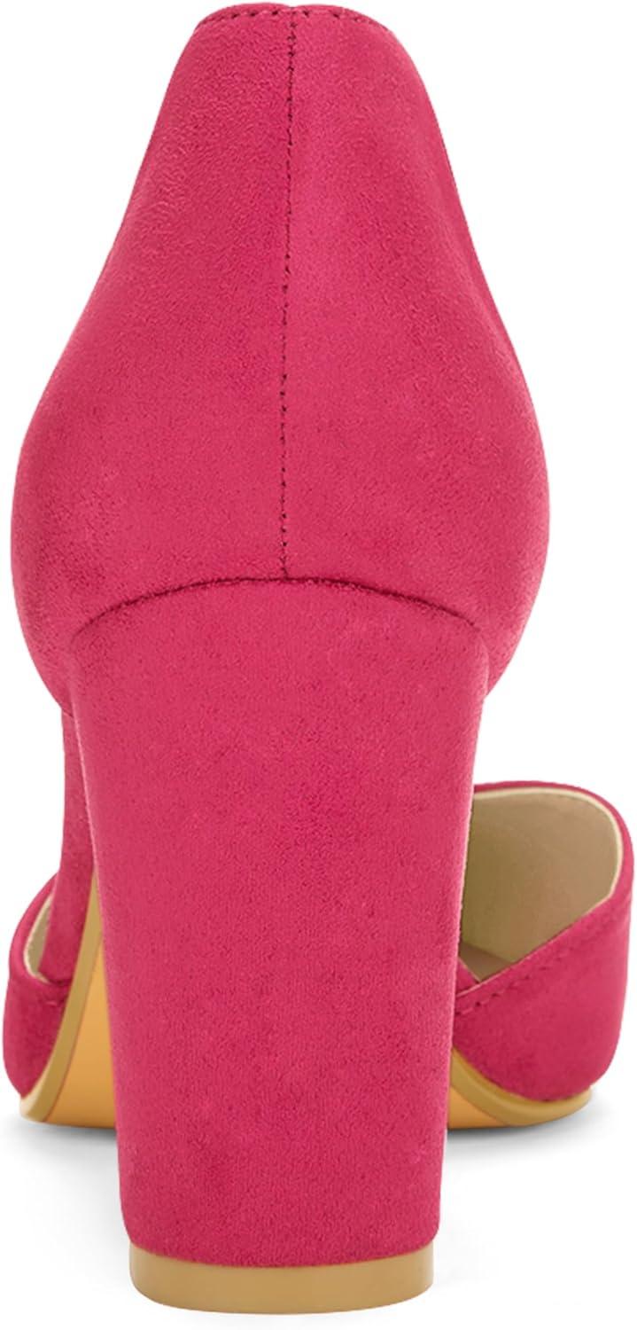 imageAllegra K Womens Ankle Tie Point Toe Dress PumpsHot Pink