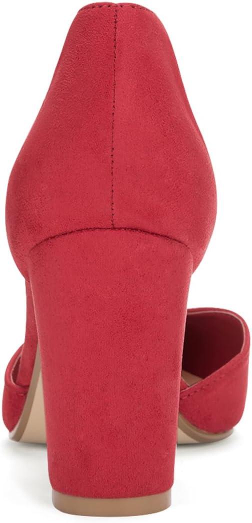 imageAllegra K Womens Ankle Tie Point Toe Dress PumpsRed