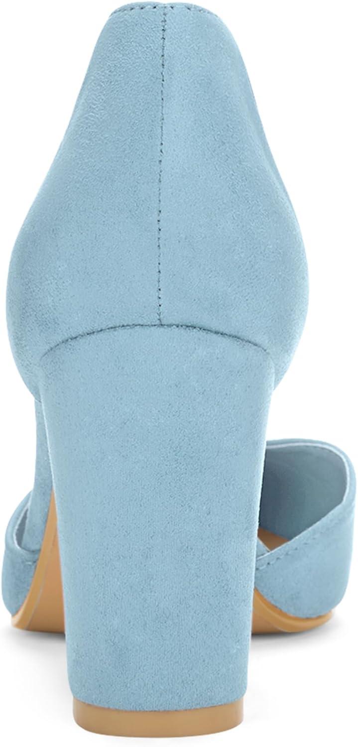 imageAllegra K Womens Ankle Tie Point Toe Dress PumpsSky Blue