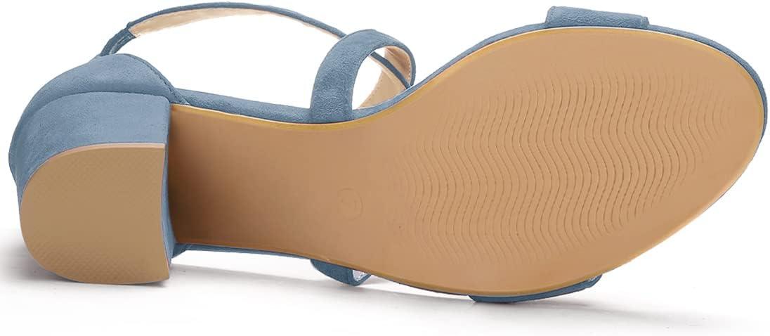 imageAllegra K Womens Crisscross Ankle Strap Block Heel SandalsHaze Blue