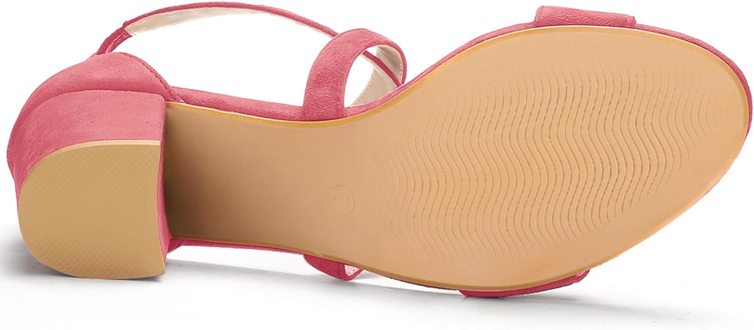 imageAllegra K Womens Crisscross Ankle Strap Block Heel SandalsWatermelon Red