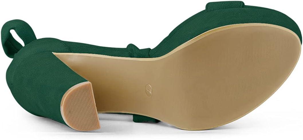 imageAllegra K Womens Lace Up Platform Block Heel SandalsEmerald Green