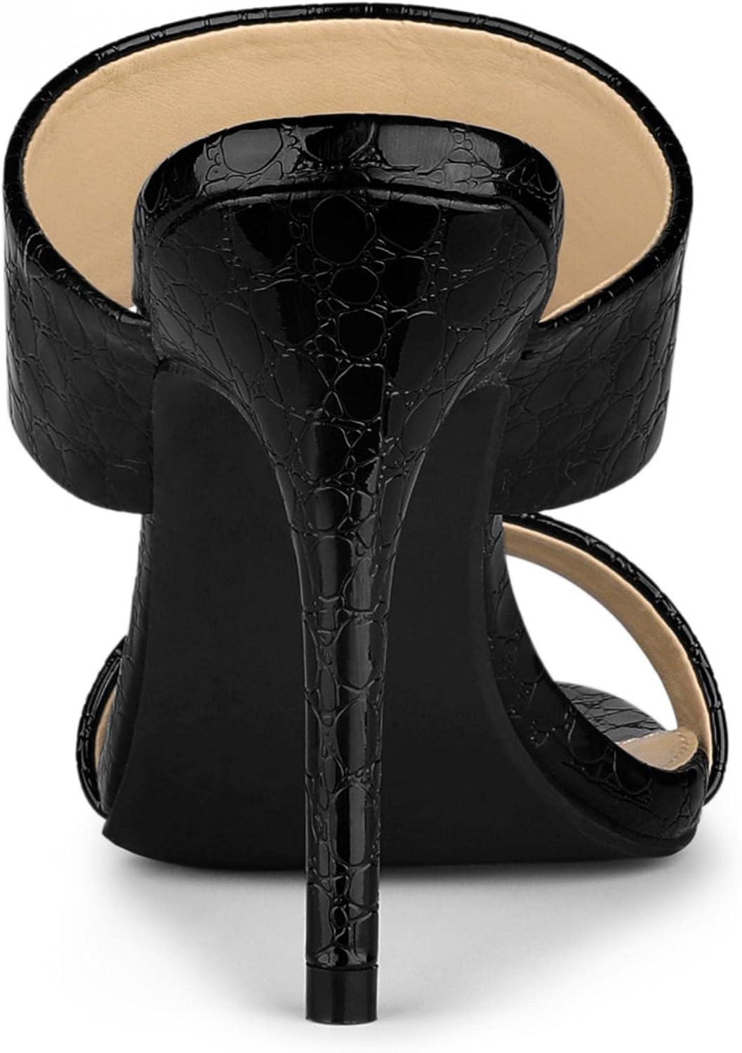 imageAllegra K Womens Open Toe Stiletto Heel Slide SandalsBlack