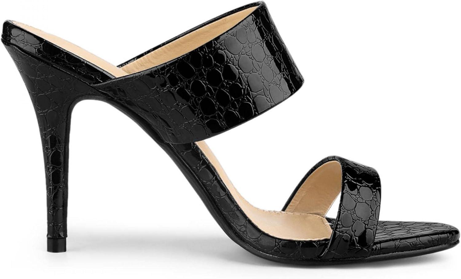 imageAllegra K Womens Open Toe Stiletto Heel Slide SandalsBlack
