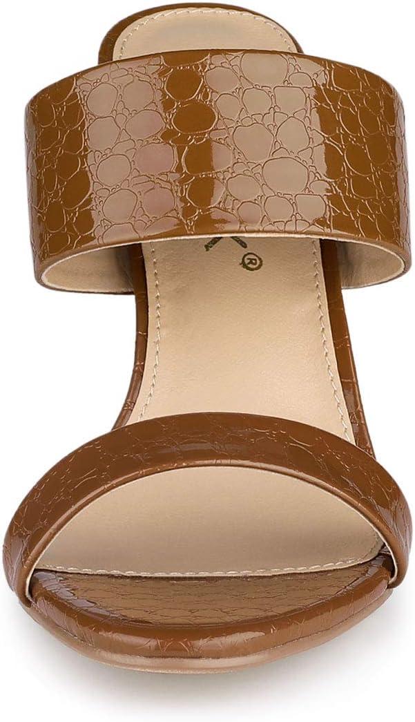 imageAllegra K Womens Open Toe Stiletto Heel Slide SandalsBrown