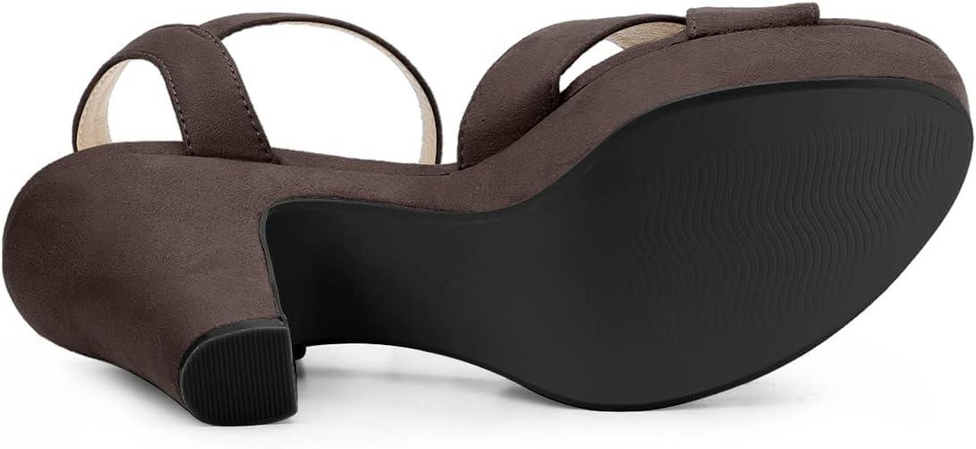 imageAllegra K Womens Platform Chunky Heels Slingback SandalsCoffee
