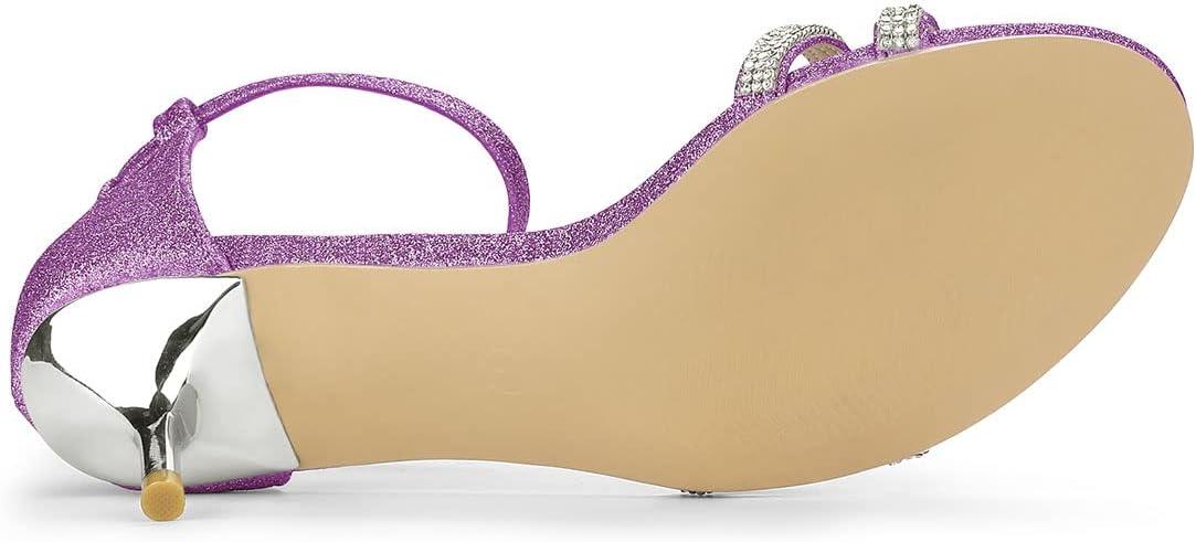 imageAllegra K Womens Stiletto Kitten Heels Glitter Heel SandalsPurple