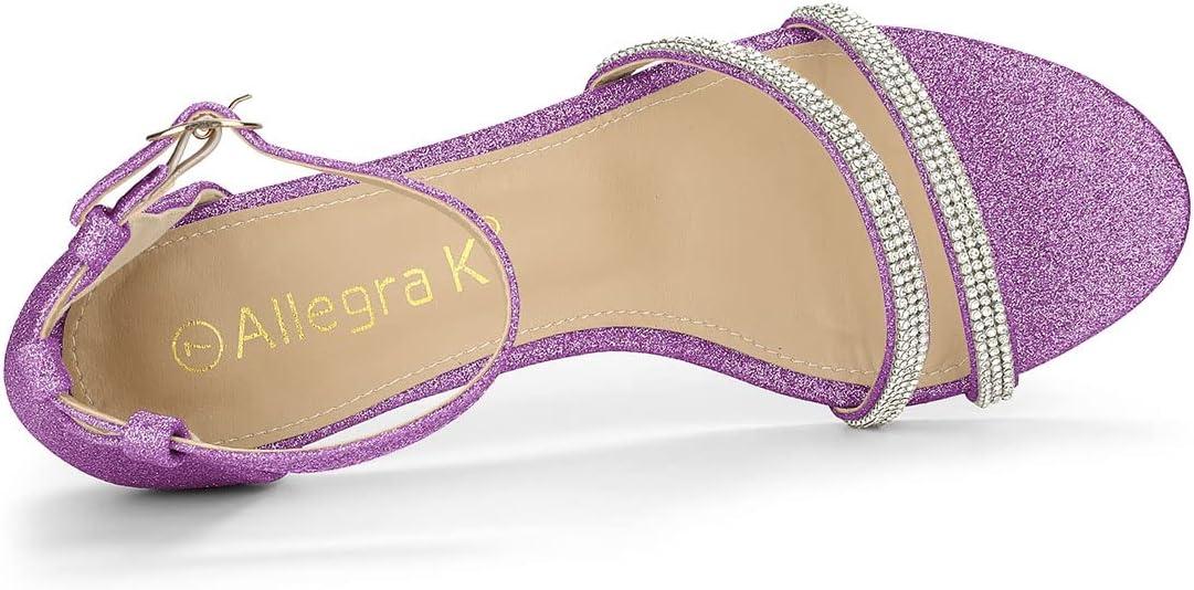 imageAllegra K Womens Stiletto Kitten Heels Glitter Heel SandalsPurple