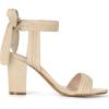 imageAllegra K Women Open Toe Ankle Tie Back Chunky Heel SandalsBeige