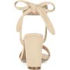 imageAllegra K Women Open Toe Ankle Tie Back Chunky Heel SandalsBeige