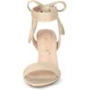 imageAllegra K Women Open Toe Ankle Tie Back Chunky Heel SandalsBeige