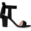 imageAllegra K Women Open Toe Ankle Tie Back Chunky Heel SandalsBlack