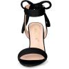 imageAllegra K Women Open Toe Ankle Tie Back Chunky Heel SandalsBlack