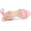 imageAllegra K Women Open Toe Ankle Tie Back Chunky Heel SandalsBling Pink